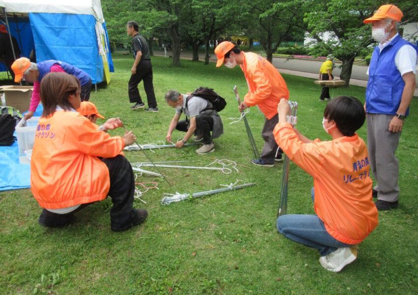 撤収作業の様子