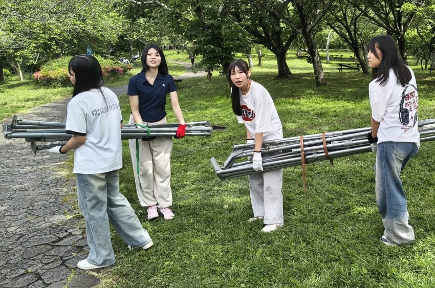 撤収作業の様子